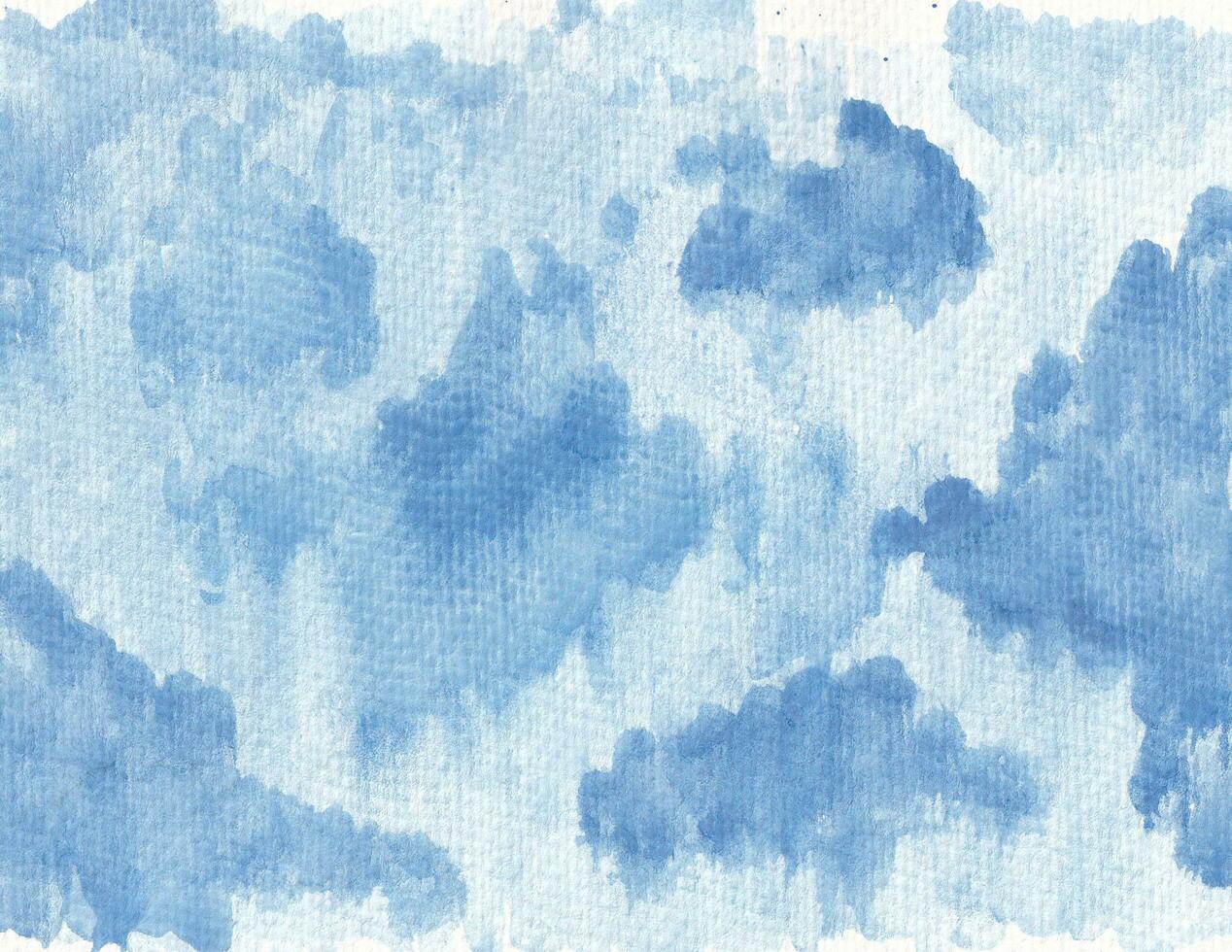 Blue aquarelle background template. Abstract watercolor painting backdrop. Smudge paint design. photo