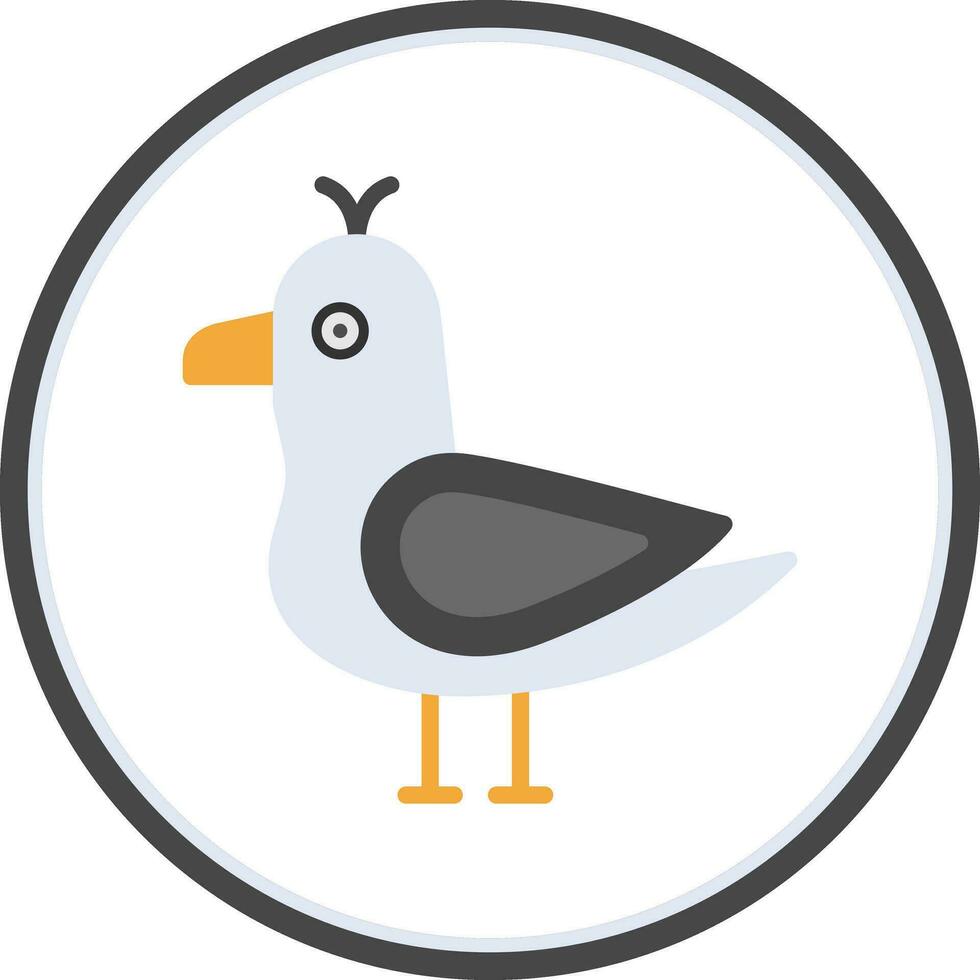 Seagull Vector Icon Design