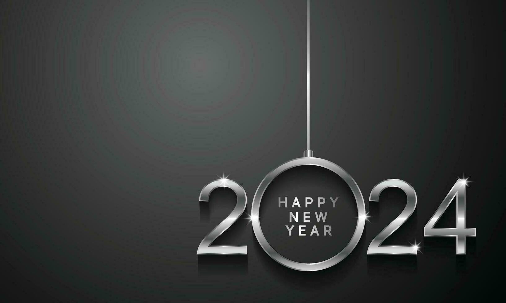 2024 Happy New Year Background Design. Greeting Card, Banner, Poster. Vector Illustration.