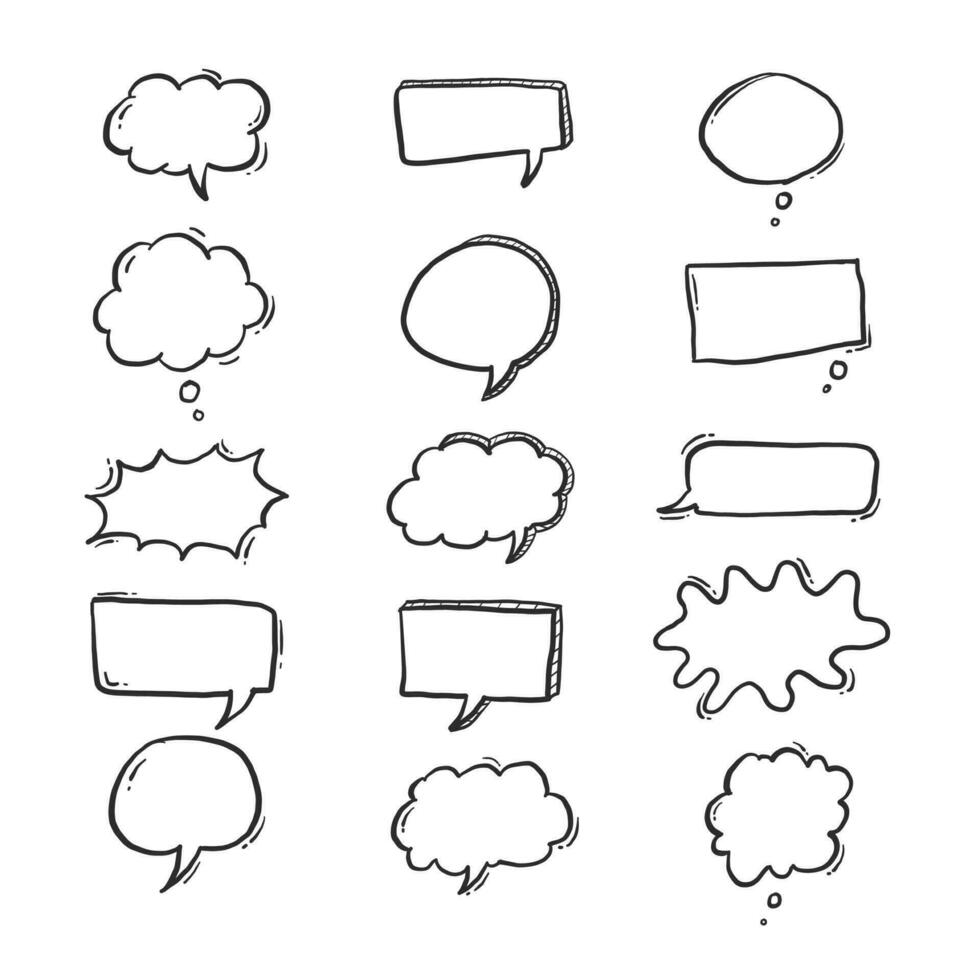 Comic style speech bubbles collection. Vector illustration.