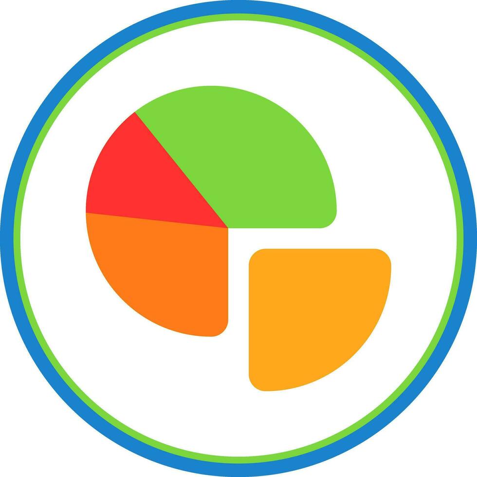 Pie Chart Vector Icon Design