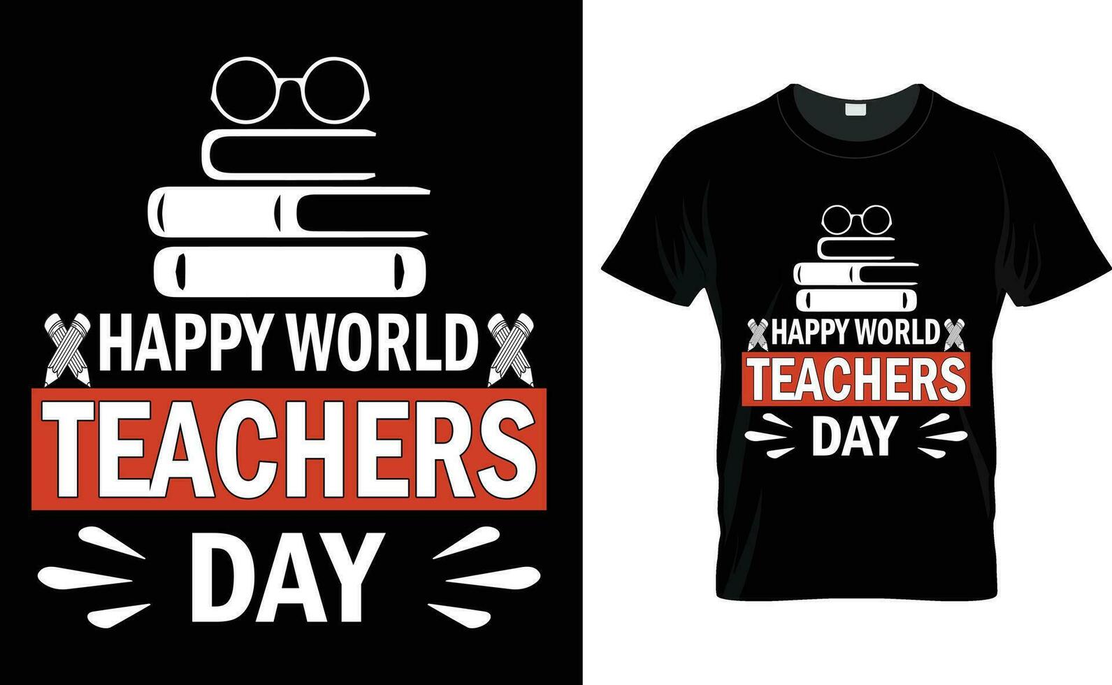 Teacher's day t shirt design, T shirt design typograph and custom, T shirt design ideas stock vector  image