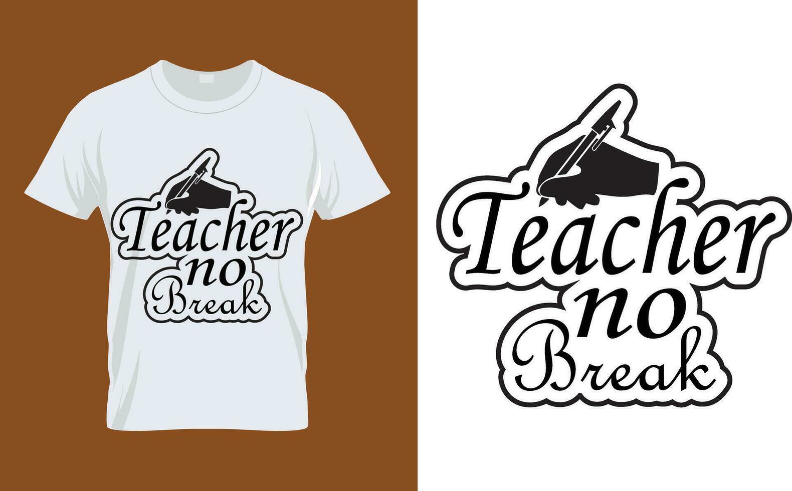 Teacher's day t shirt design, T shirt design typograph and custom, T shirt design ideas stock vector  image