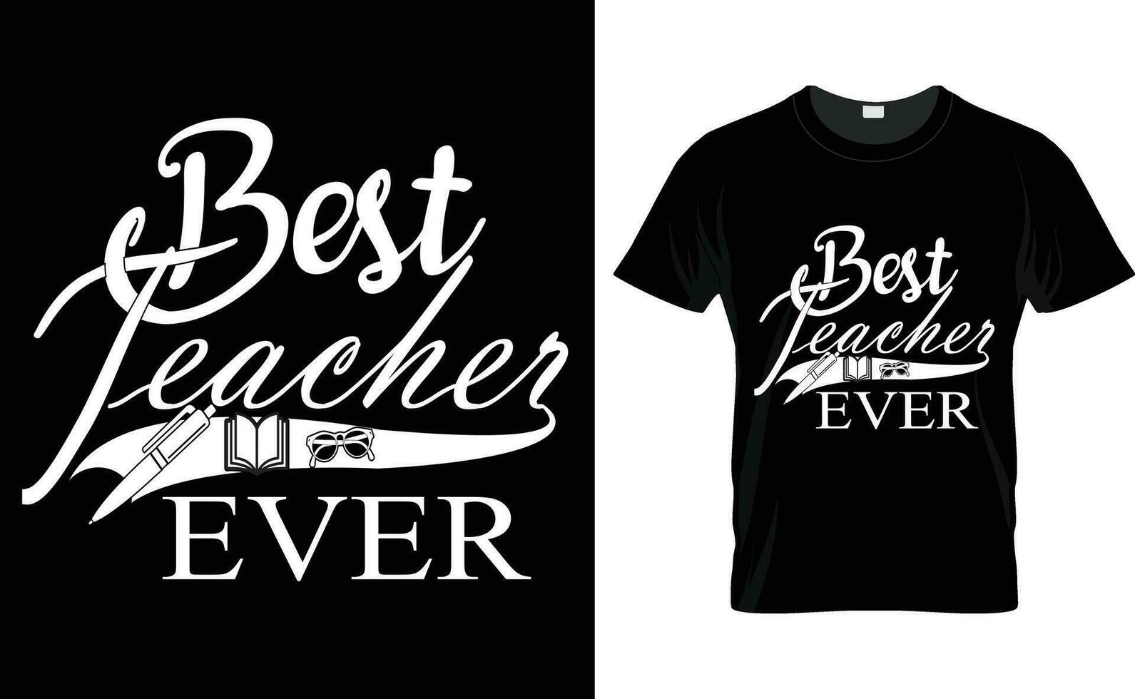 Teacher's day t shirt design, T shirt design typograph and custom, T shirt design ideas stock vector  image