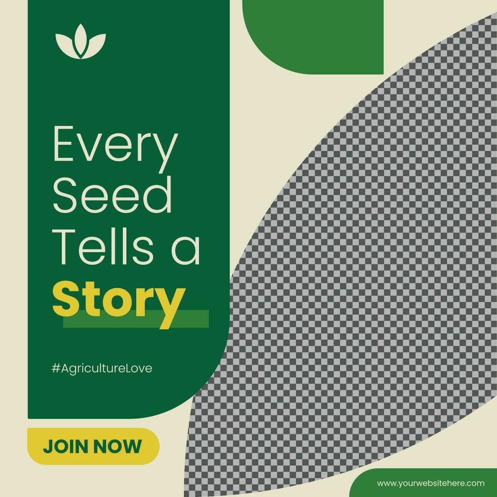 Agriculture Social Media Post Template vector