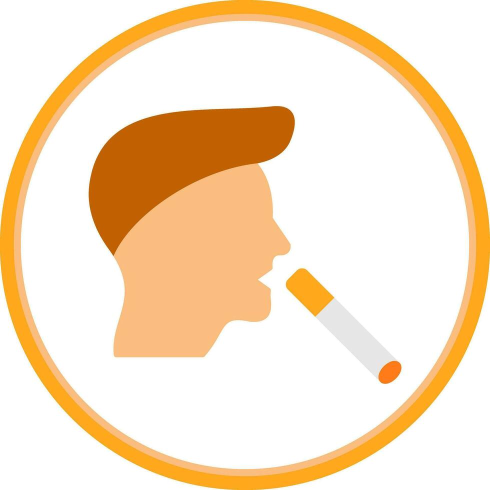 Boy Smoking Vector Icon Design