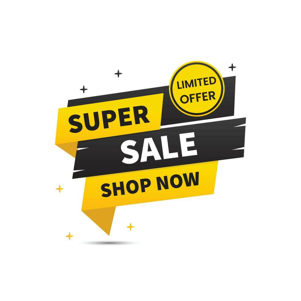 Super sale banner template design for social media promotion vector
