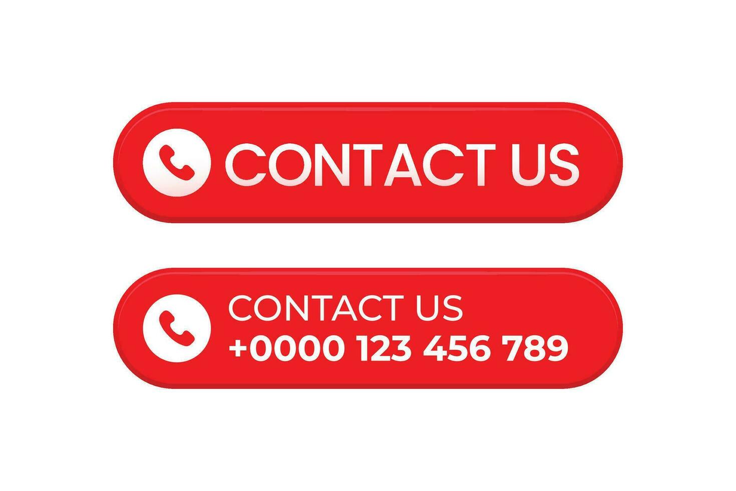 Call us button vector element design template.