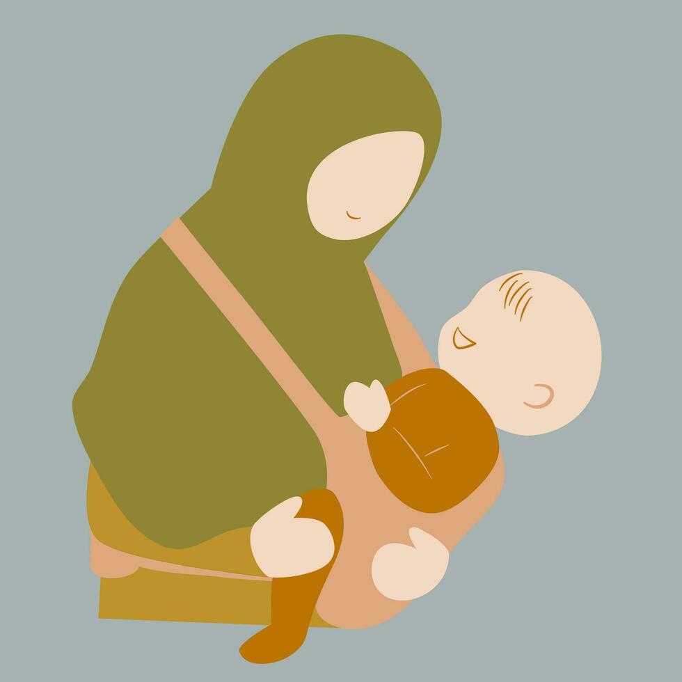 Mother with baby vector
