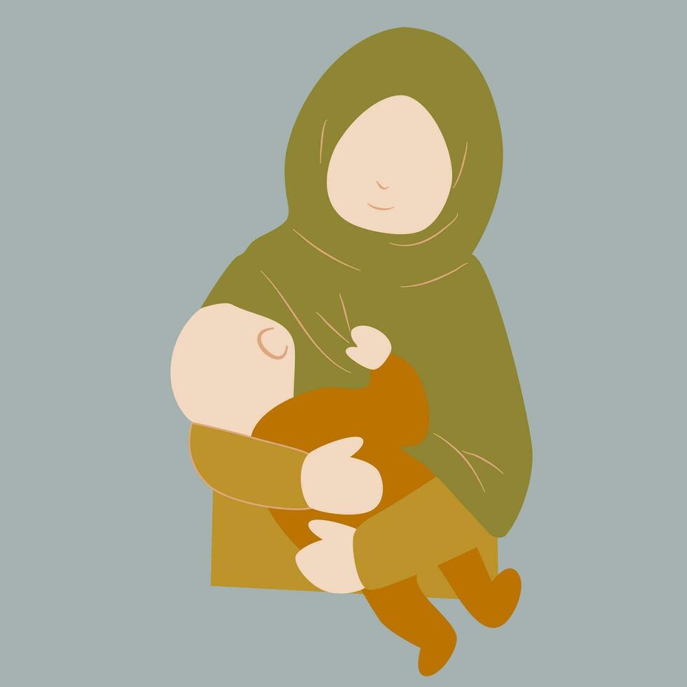 Mother with baby vector