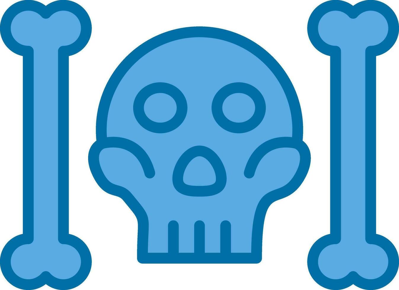 Skull And Bones Vector Icon Design