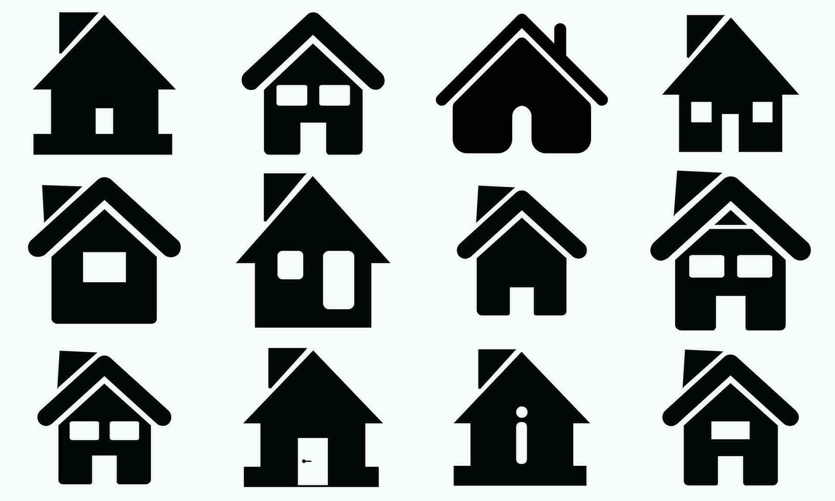 House Icon Set. Home vector illustration symbol. House icons sign,  House and home simple symbols, Houses icons set