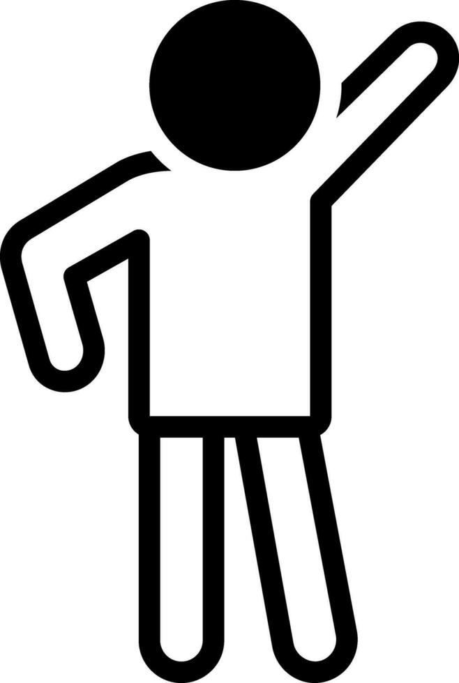 solid icon for pose vector