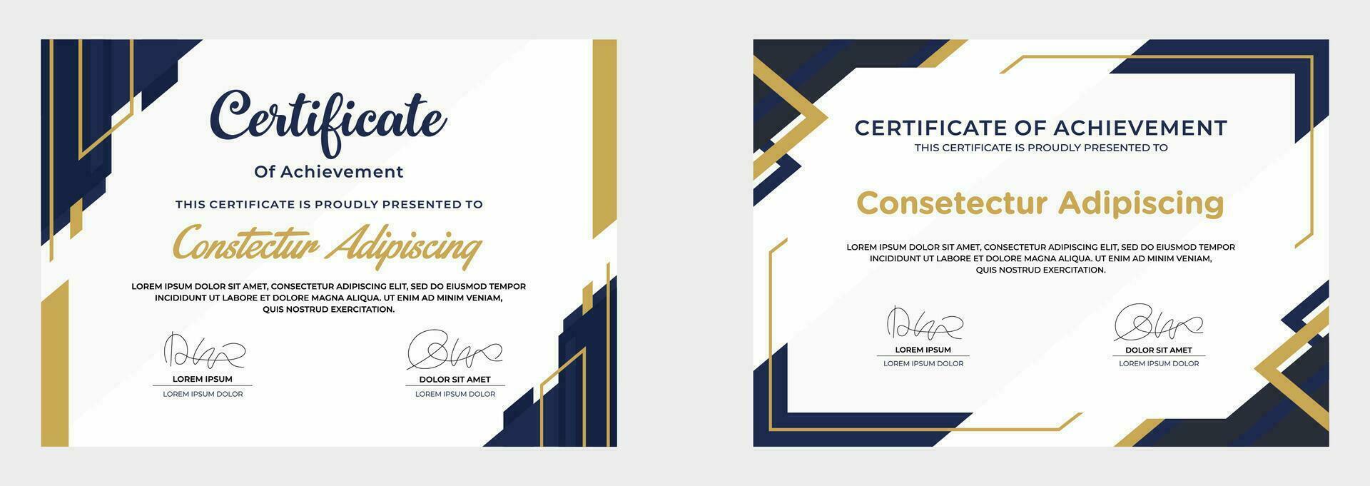 modern certificate of achievement vector template