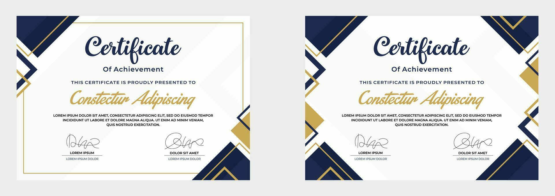 modern certificate of achievement vector template