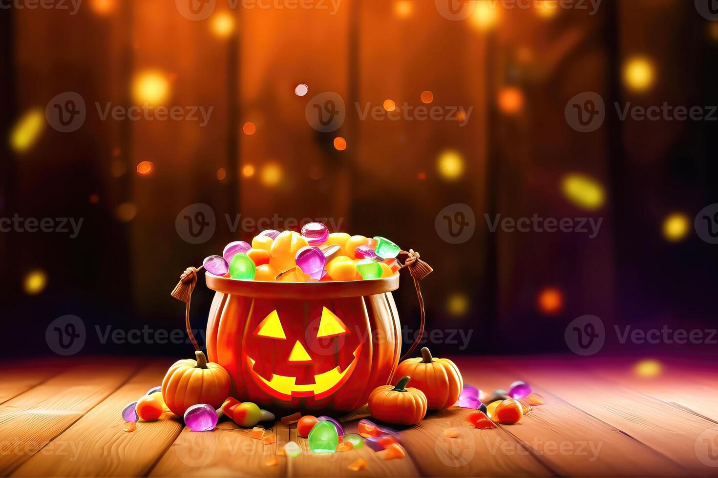 Cheery Halloween Accent - Smiling Jack-o-Lantern - photo