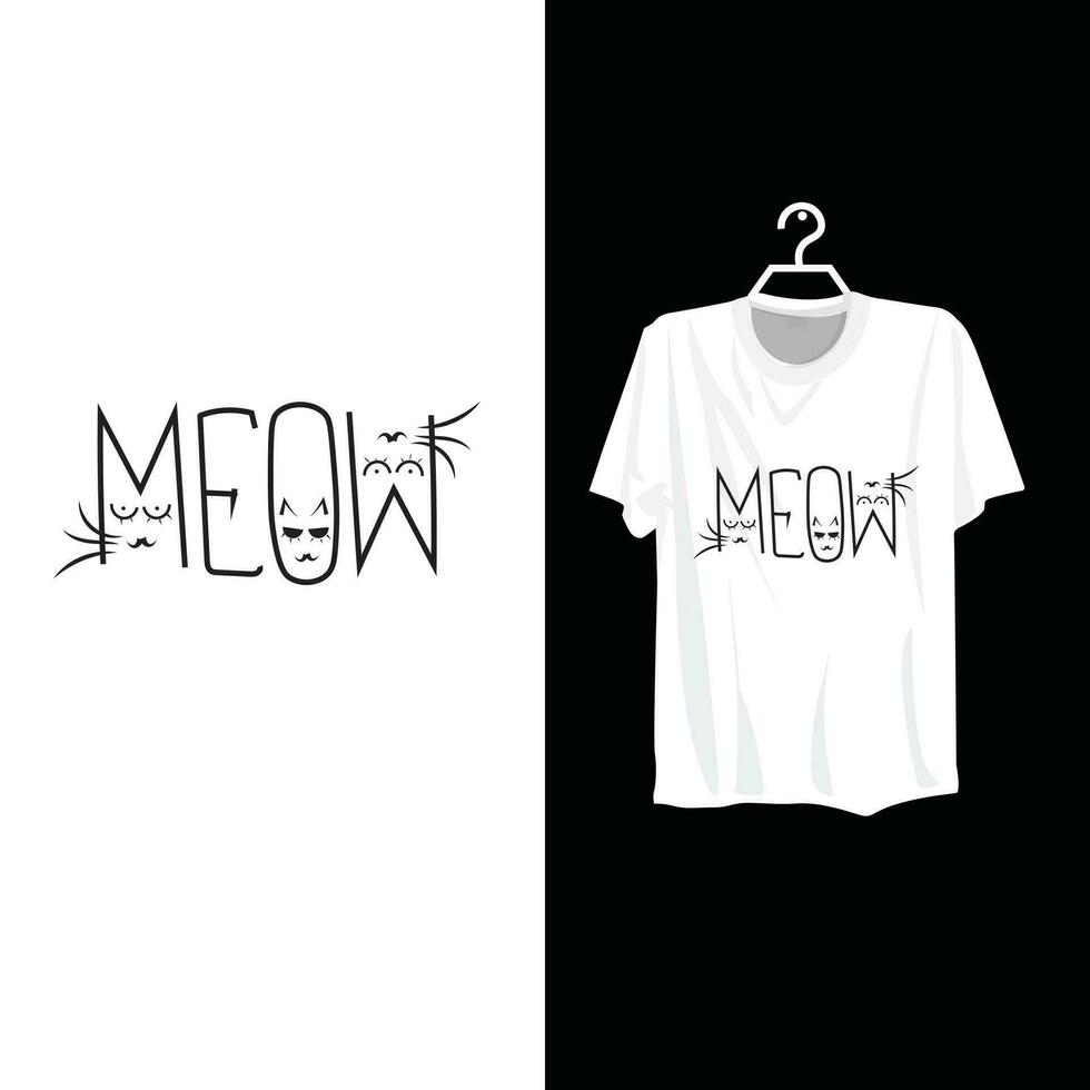 cat t shirt template design. vector