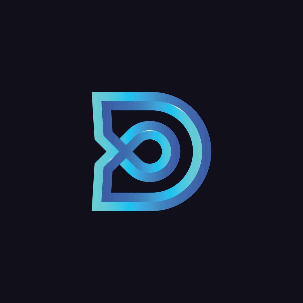 Abstract Initial Letter D Logo vector