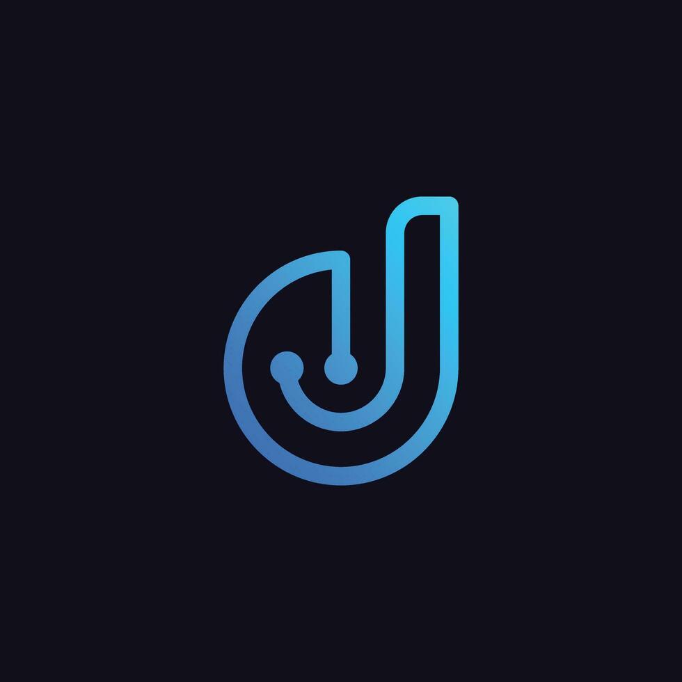 Monogram D logo with creative unique concept vector