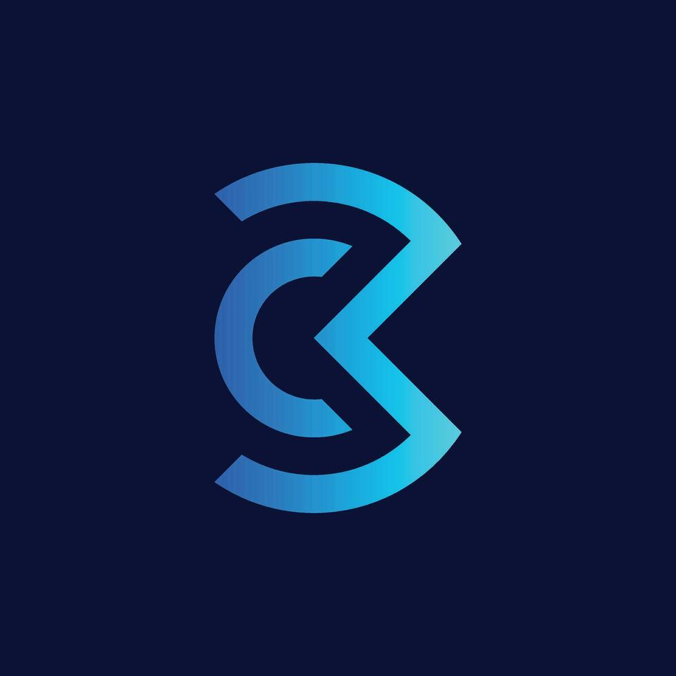 Letter CB logo icon design template vector