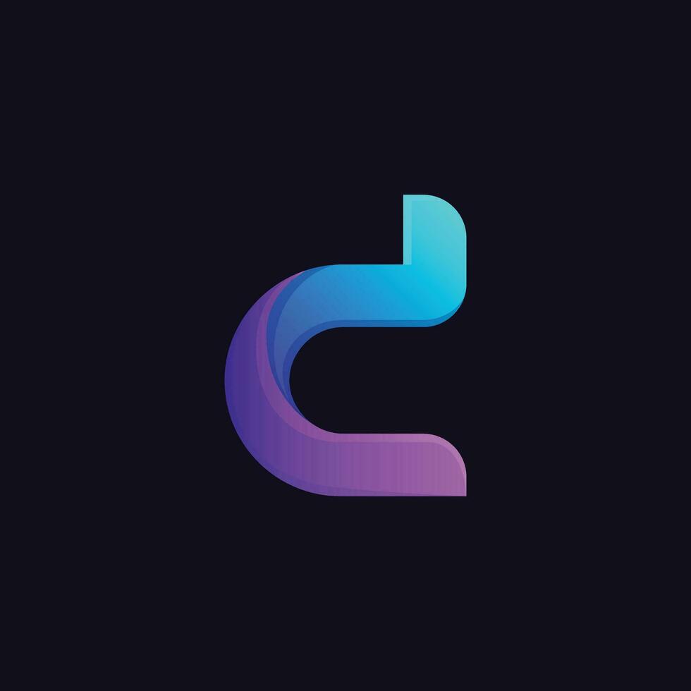 D Logo Letter Design Icon vector