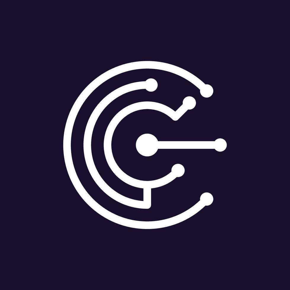 Modern creative letter C logo design. Minimal C, CC initial based vector icon