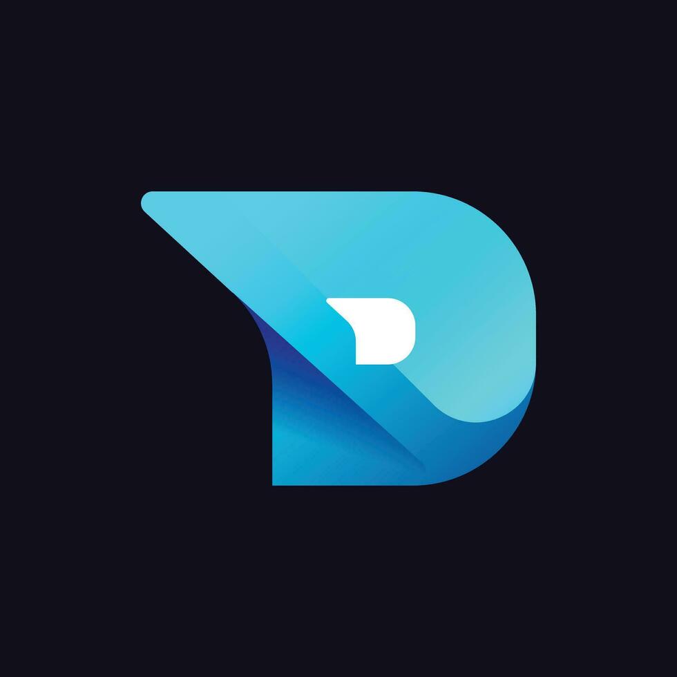 d logo 3d letter modern and creative design vector