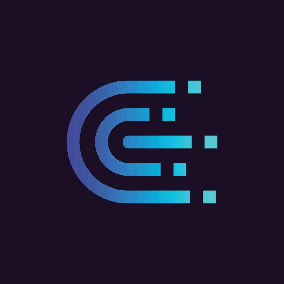 Modern creative letter C logo design. Minimal C, CC initial based vector icon