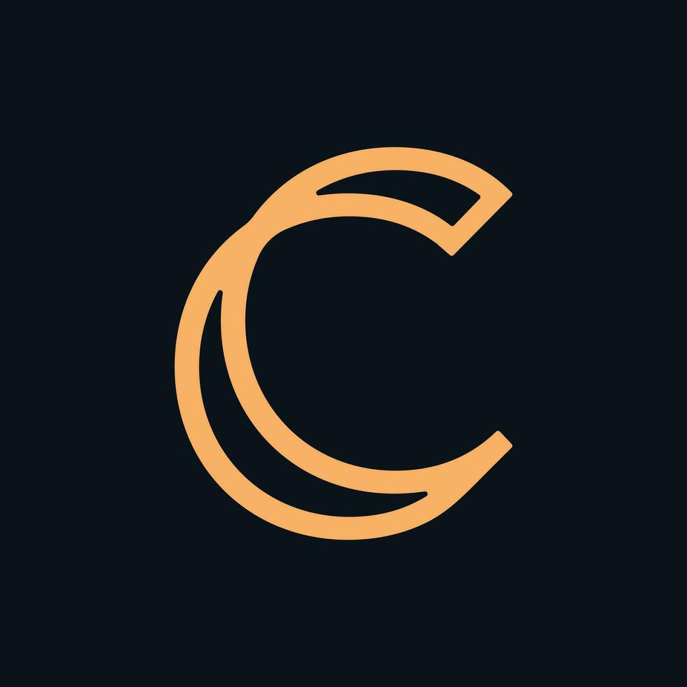 Modern creative letter C logo design. Minimal C, CC initial based vector icon