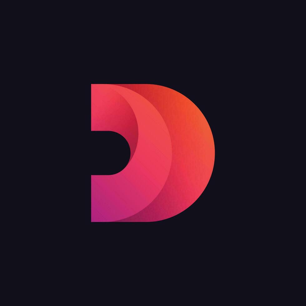 letter D logo with modern creative concept for company or person Premium Vector