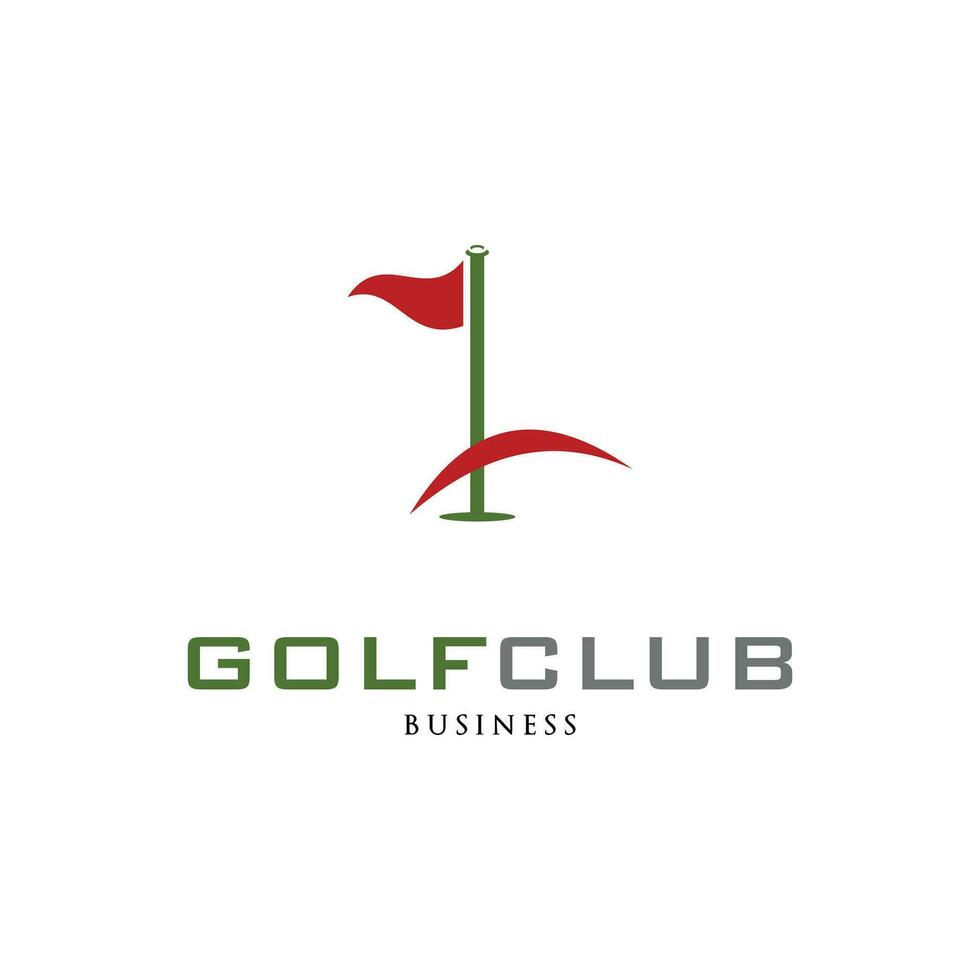 inicial letra l golf club icono logo diseño modelo vector