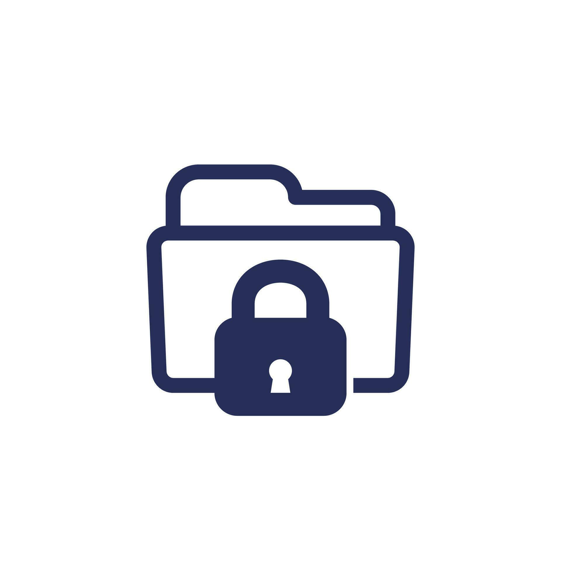 locked folder icon on white 27933612 Vector Art at Vecteezy