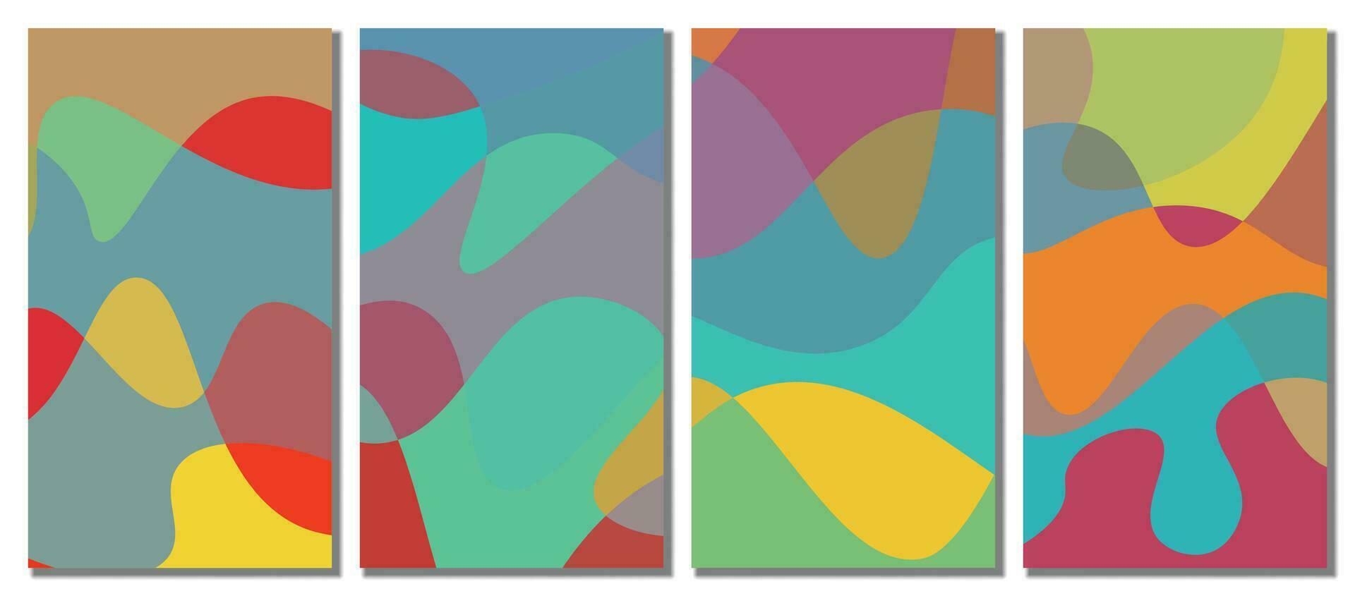 Abstract wavy set background. vector