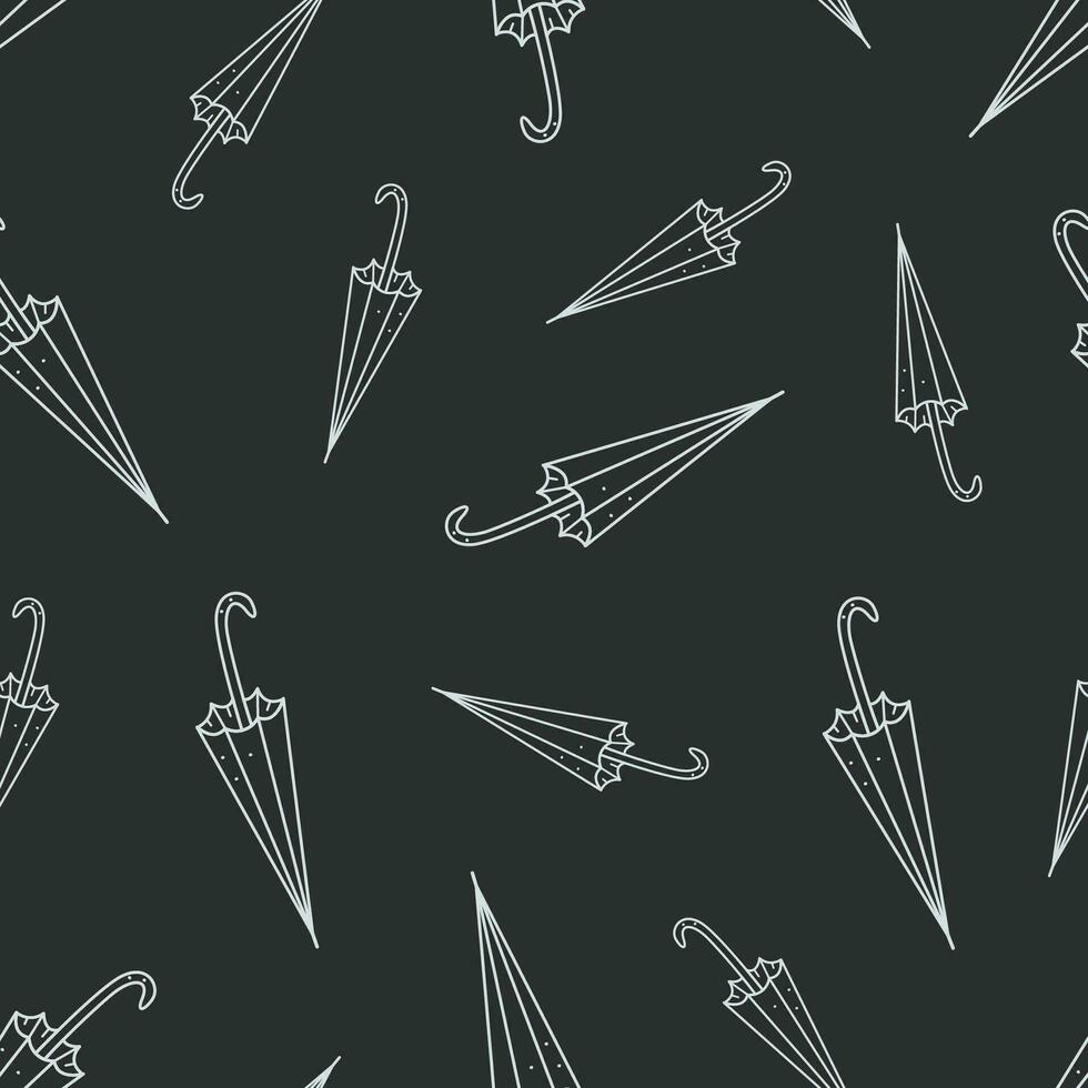 Seamless vector doodle umbrella pattern. Stylish fashion element background for fabric, textile, cover.