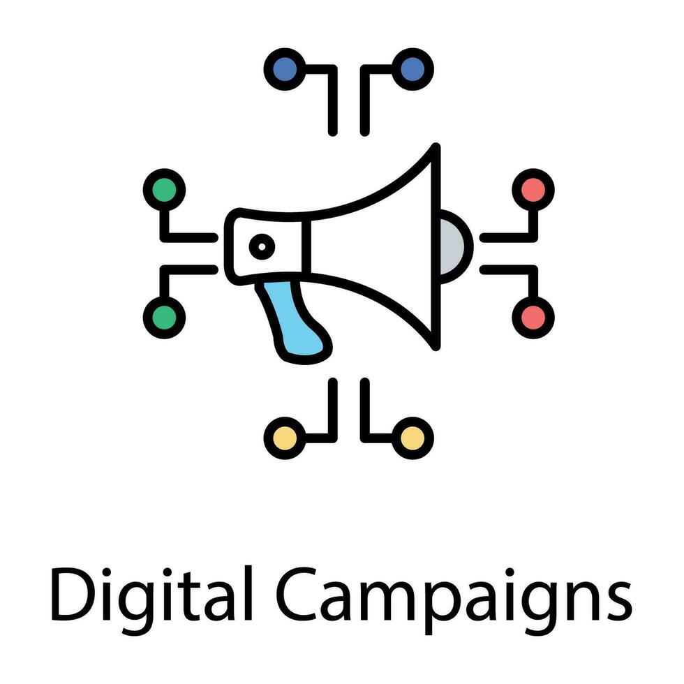 icono de marketing digital vector