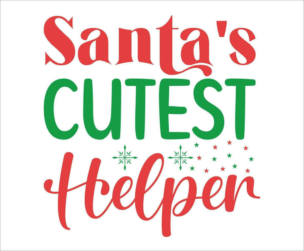 Santa's Cutest Helper vector