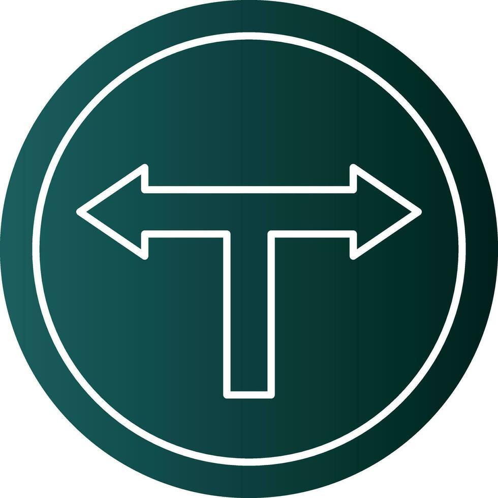 T Junction Vector Icon Design