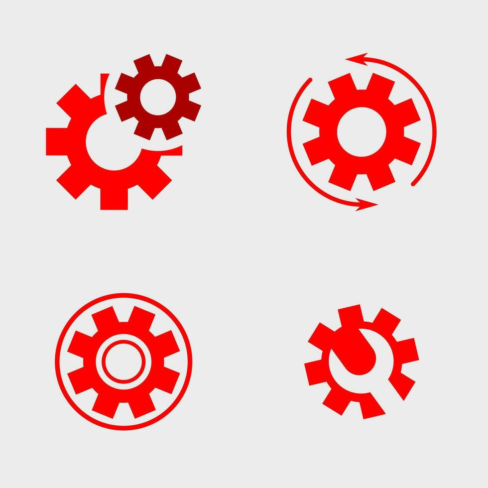 simple gear icons set perfect for additional design vector