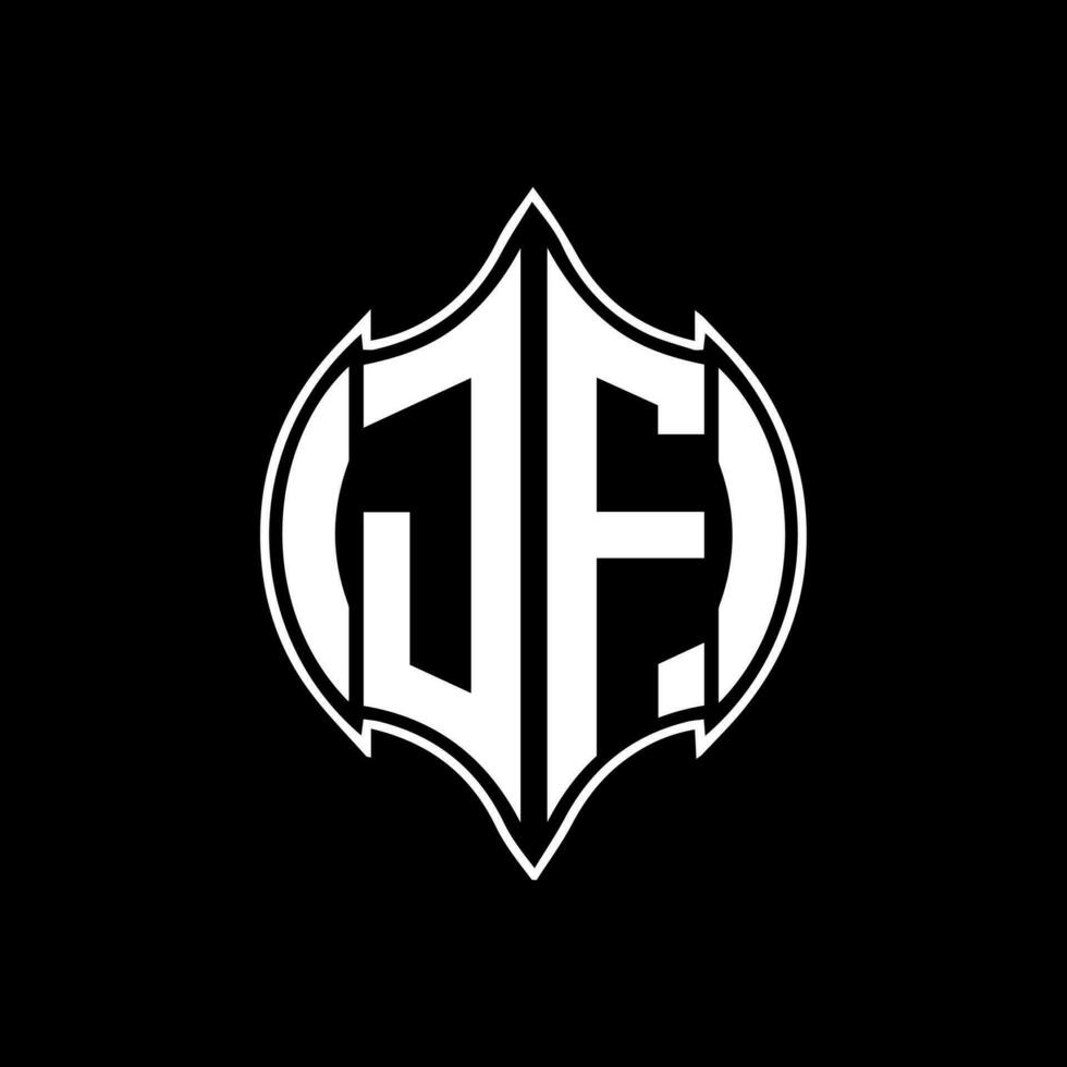 JF letter logo. JF creative monogram initials letter logo concept. JF Unique modern flat abstract vector letter logo design.