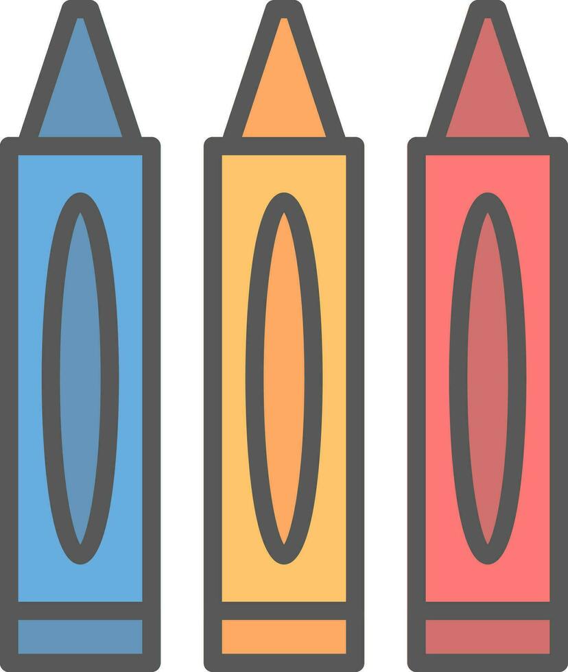 Crayons Vector Icon Design