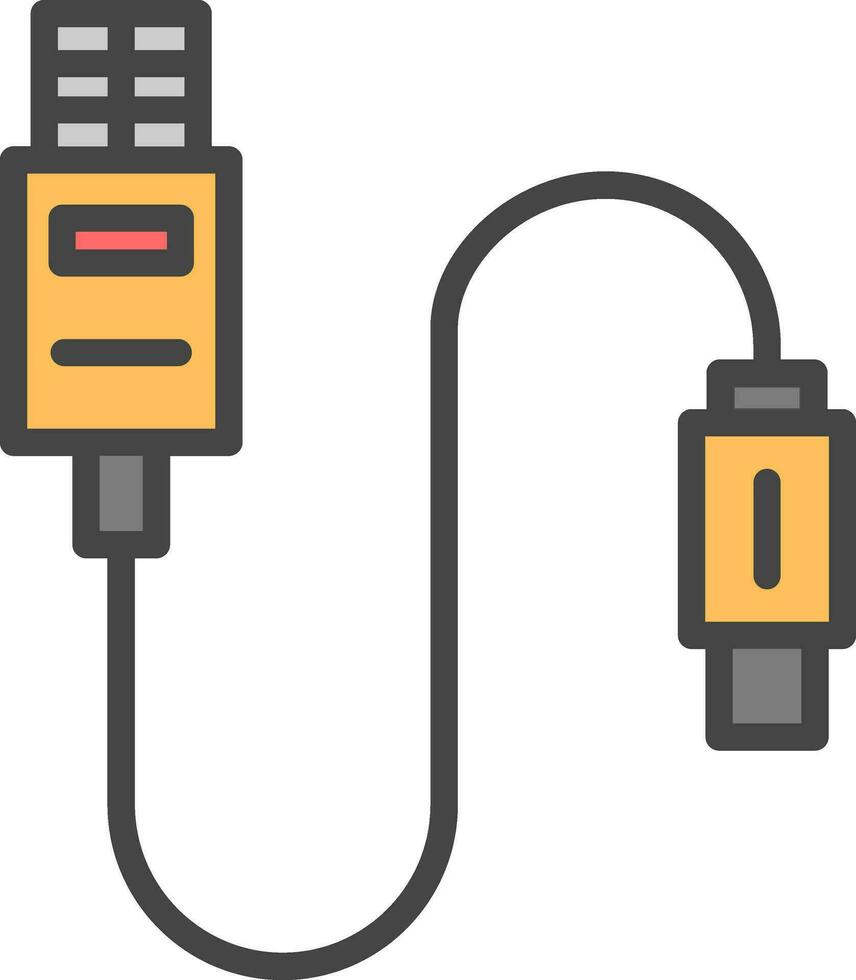 diseño de icono de vector de cable usb