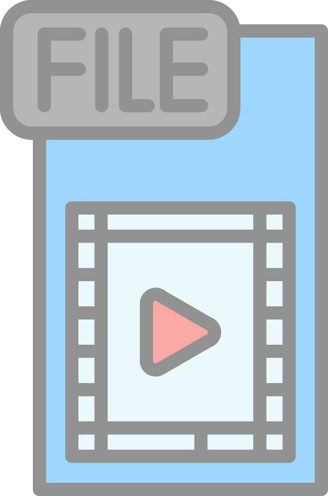 Video FIle Vector Icon Design