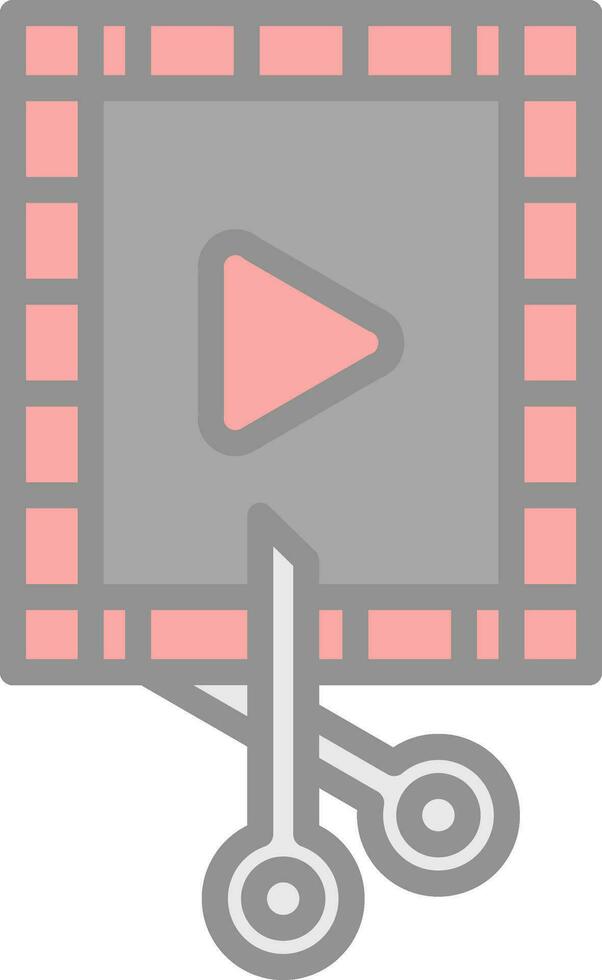 diseño de icono de vector de editor de video