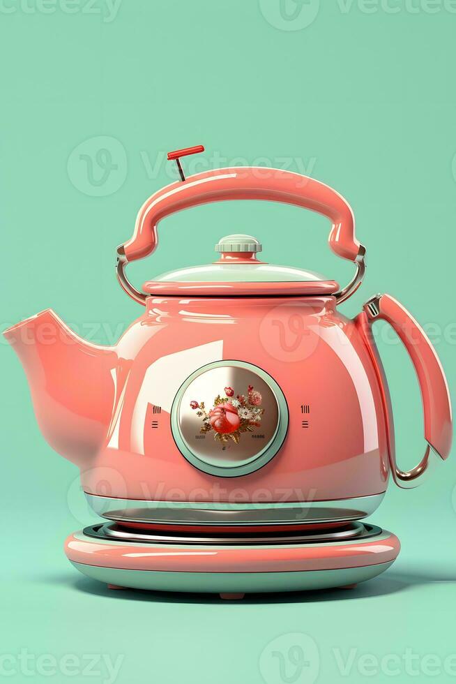 tea pot, ceramic teapot on background. photo