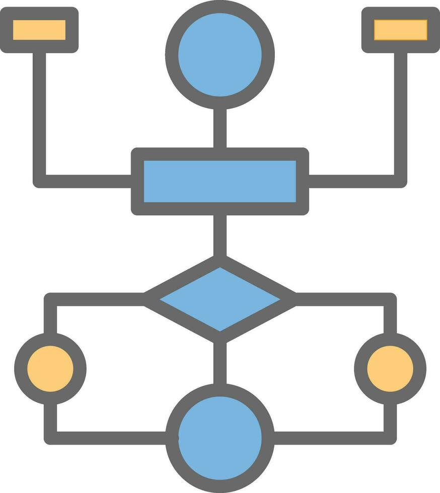 Flow Chart Vector Icon Design