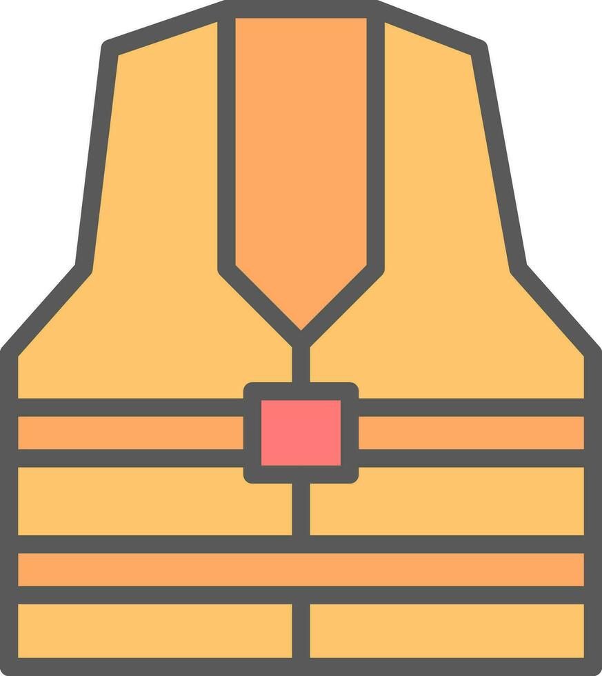 Life Jacket Vector Icon Design