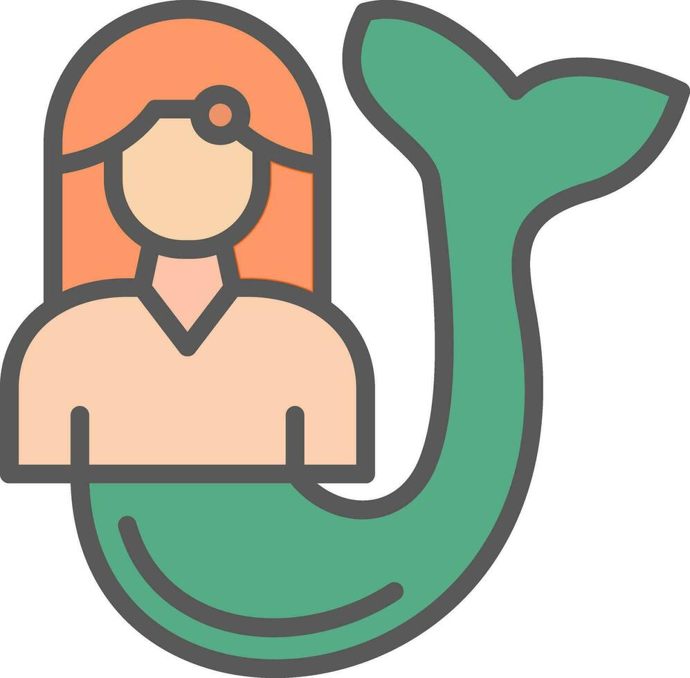 Mermaid Vector Icon Design