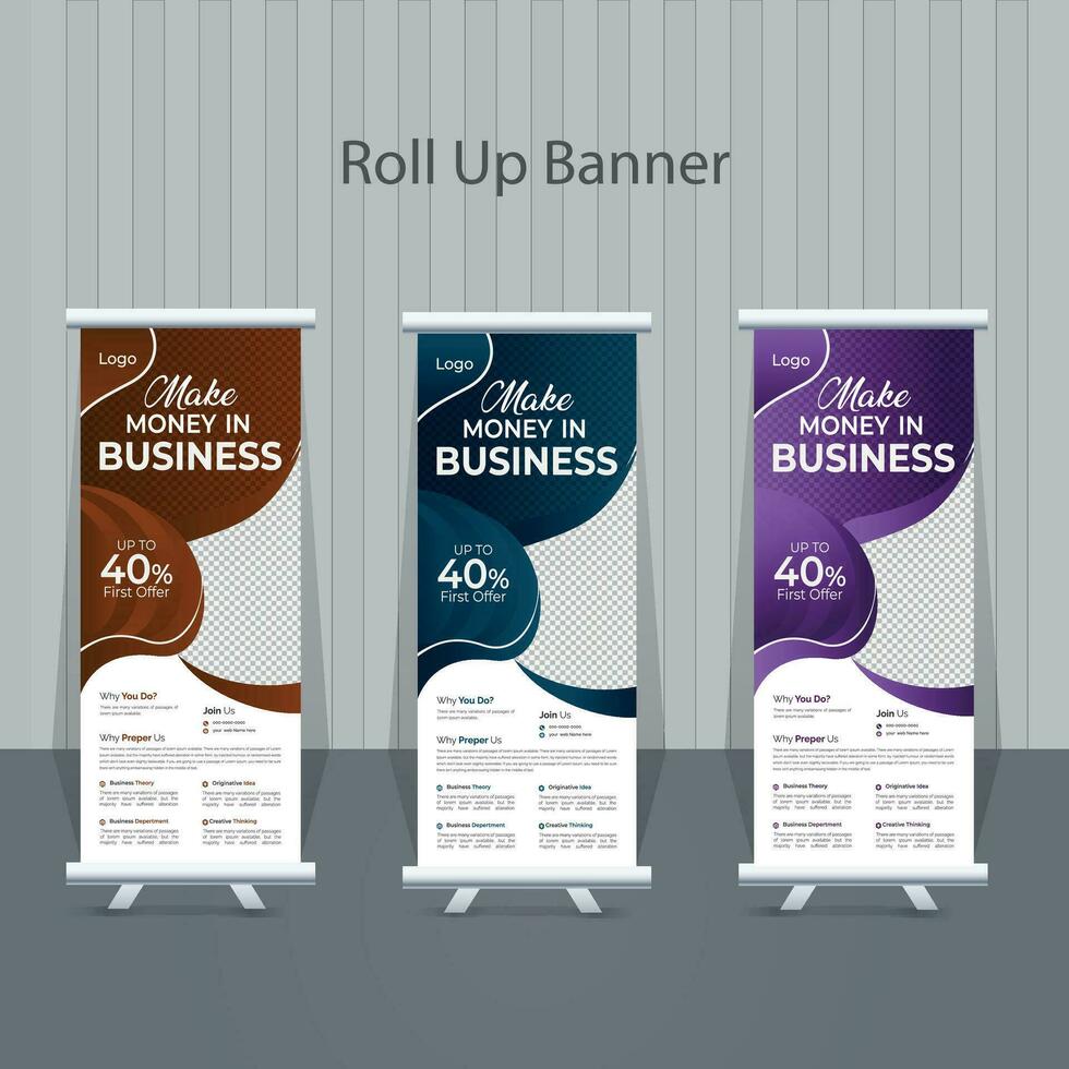 Roll-up business banner design vertical template vector, cover. Abstract Colorful Speech Bubbles vector, flyer, presentation, Business Roll-Up Set. Standee Design. Banner Template. vector