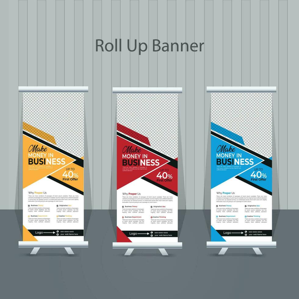 Roll-up business banner design vertical template vector, cover. Abstract Colorful Speech Bubbles vector, flyer, presentation, Business Roll-Up Set. Standee Design. Banner Template. vector