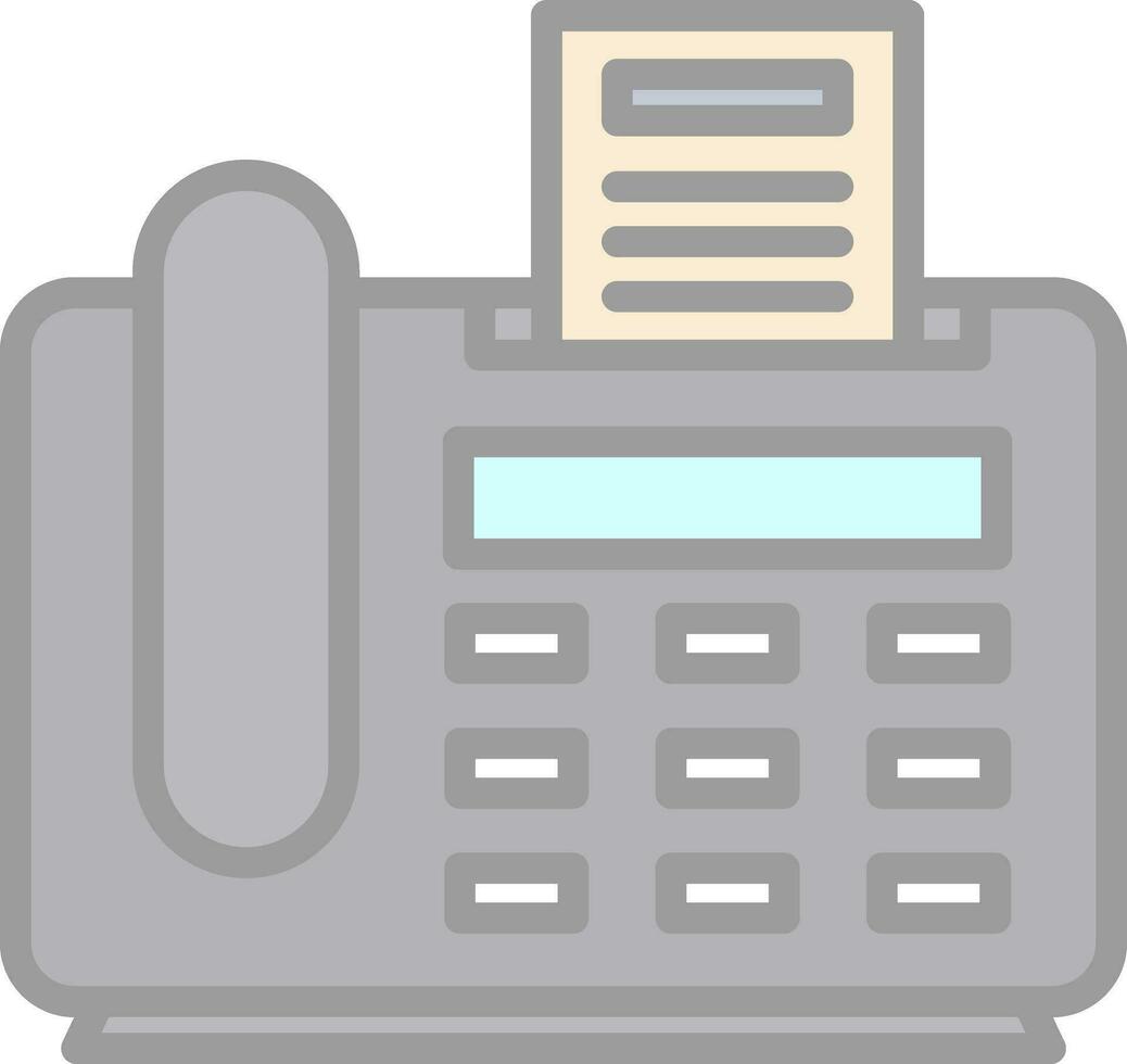Fax Machine Vector Icon Design